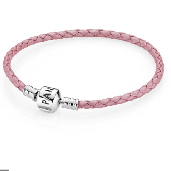 PANDORA Pink Shimmering Leather Bracelet - Picture 1 of 1